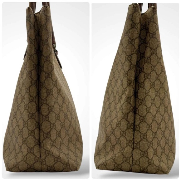 Gucci Brown Monogram Tote Bag - Picture 3 of 12